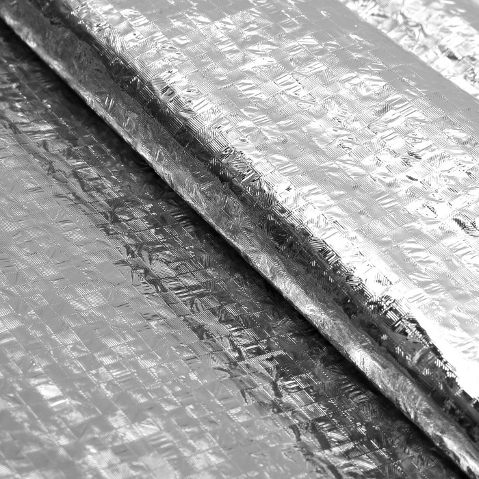 Плёнка с металлизированная "Клетка", цвет серебристый, 50 х 70 см