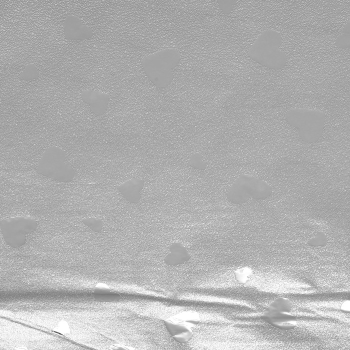 Плёнка с металлизированная "Сердца", цвет серебристый, 50 х 70 см