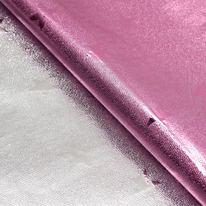 Плёнка с металлизированная "Звездопад", цвет розовый, 50 х 70 см