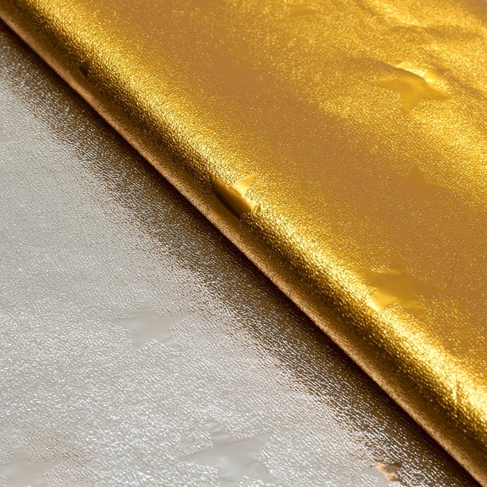 Плёнка с металлизированная "Звездопад", цвет золотой, 50 х 70 см