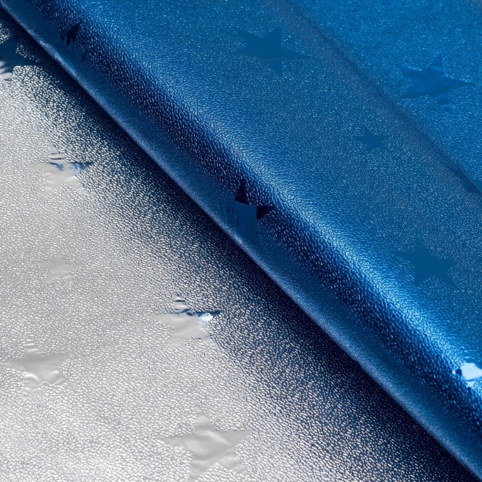 Плёнка с металлизированная "Звездопад", цвет синий, 50 х 70 см