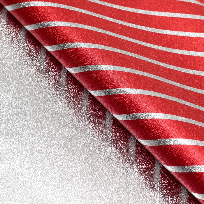 Плёнка с металлизированная "Диагональ", цвет красный, 50 х 70 см