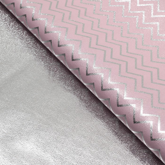 Плёнка с металлизированная "Зигзаги", цвет розовый, 50 х 70 см