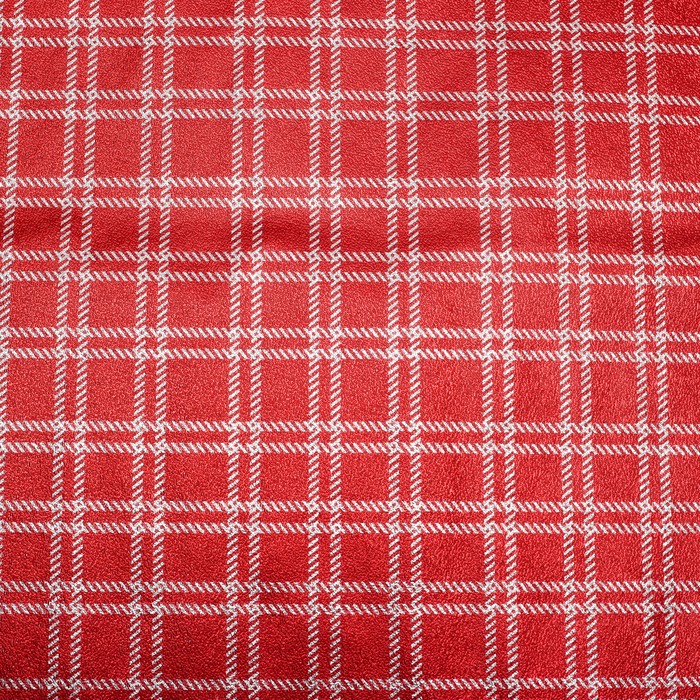 Плёнка с металлизированная "Клетка", цвет красный, 50 х 70 см