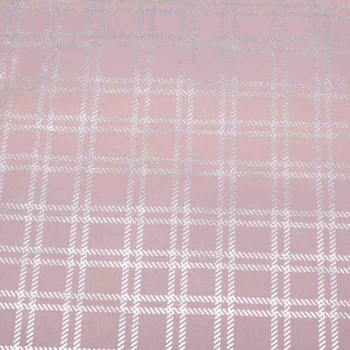 Плёнка металлизированная "Клетка", цвет розовый, 50 х 70 см