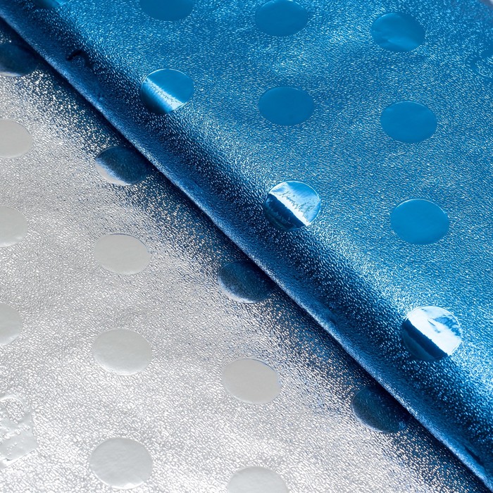 Плёнка металлизированная "Короны", цвет синий, 50 х 70 см