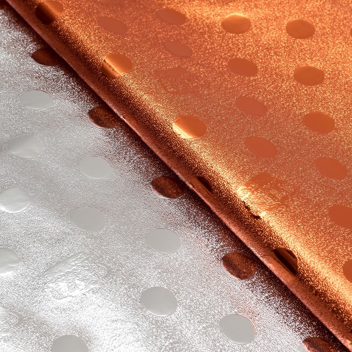 Плёнка с металлизированная "Короны", цвет медный, 50 х 70 см