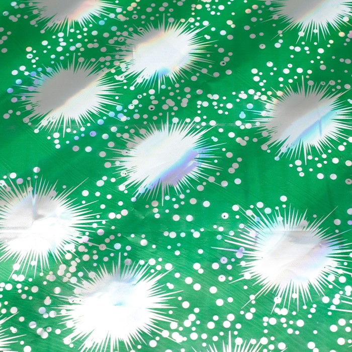 Пленка металлизированная "Салют", зеленый, 50 х 70 см