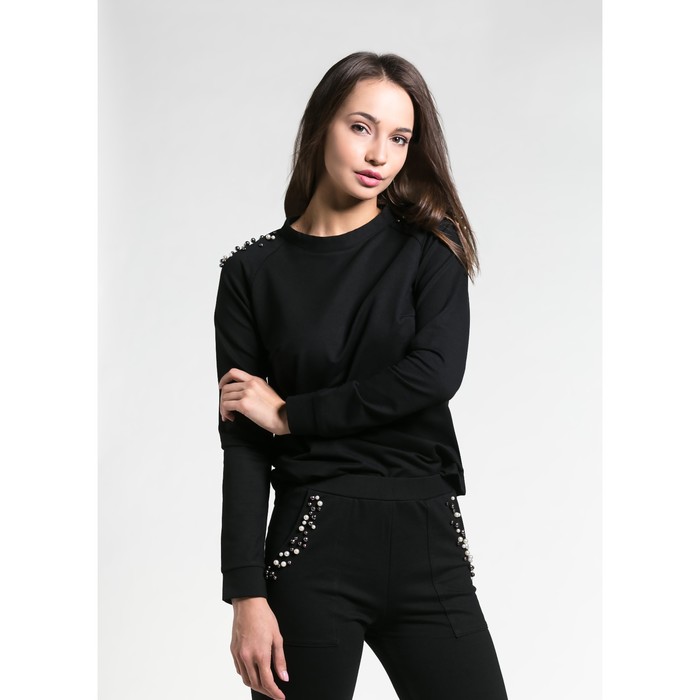 Костюм женский 147 цвет чёрный, р-р 44