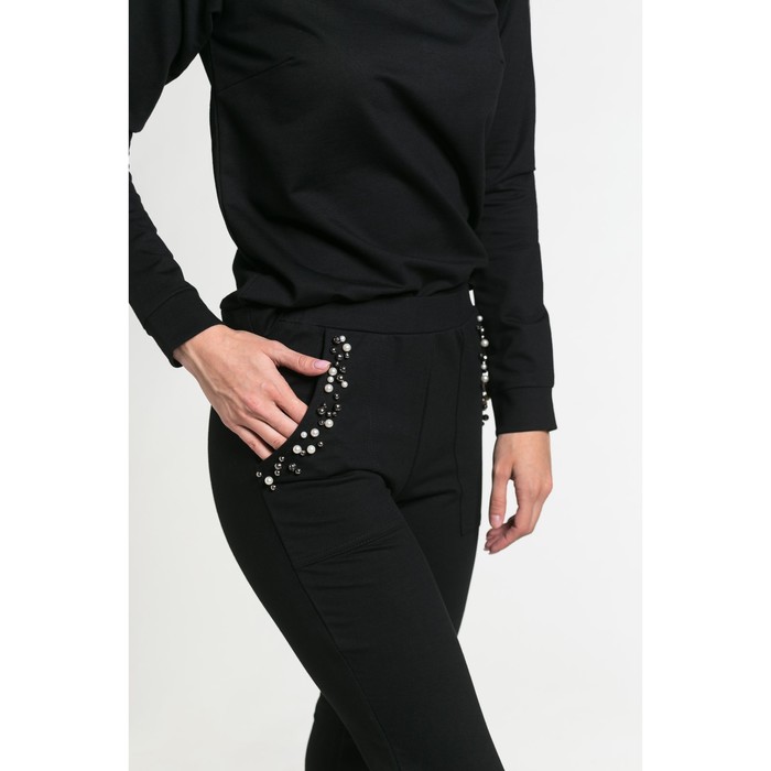 Костюм женский 147 цвет чёрный, р-р 46