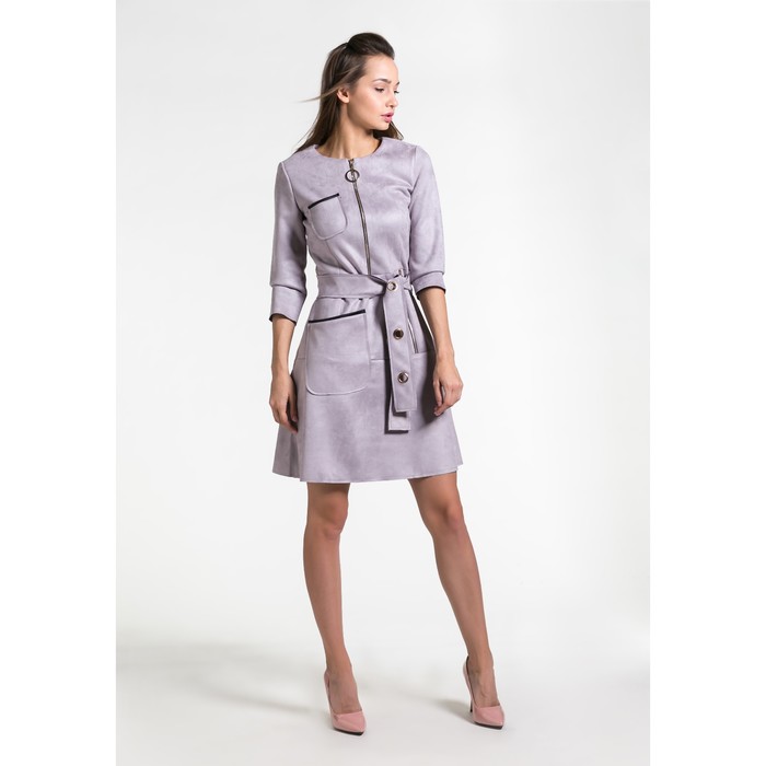 Платье женское 55а цвет серый, р-р 46