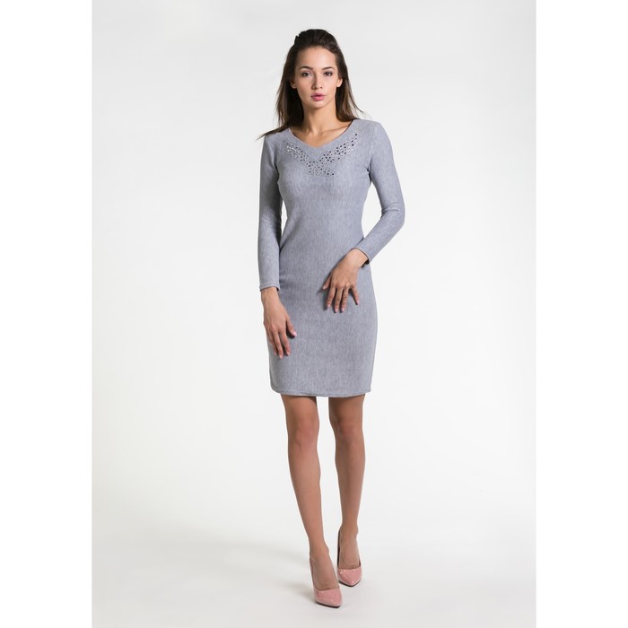 Платье женское 98 цвет св.серый, р-р 42