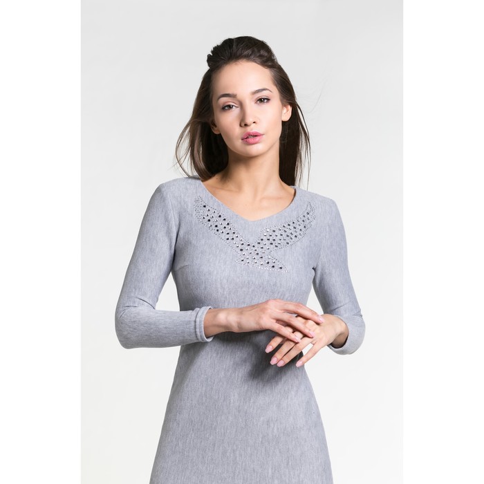 Платье женское 98 цвет св.серый, р-р 44