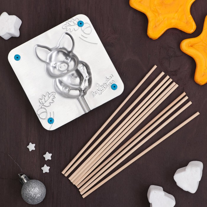 Набор "Свинка" для приготовления леденцов и мармелада, цвет МИКС