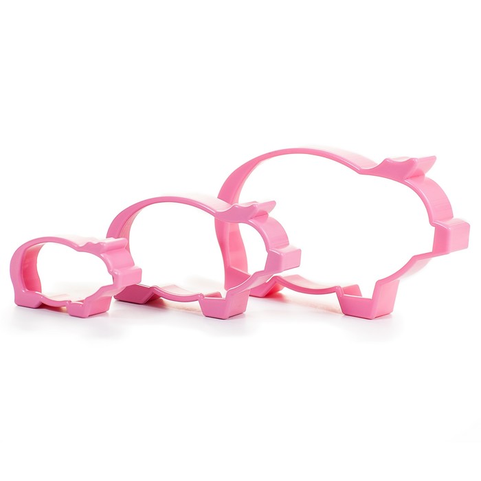 Набор для вырезки теста "Свинка", 3 формы