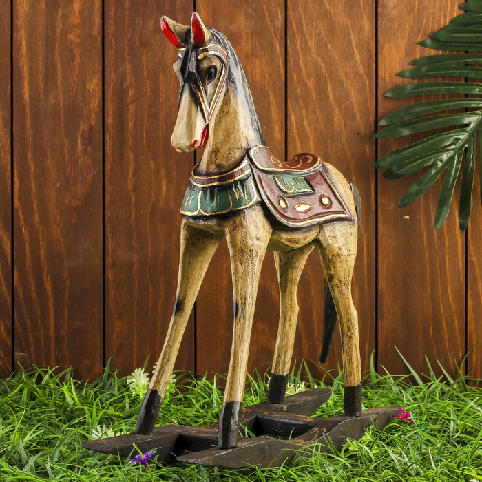 Сувенир дерево &quot;Лошадка качалка&quot; 35х11х35 см