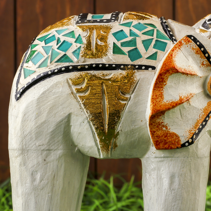 Сувенир дерево "Белый слоник" 27х10х25 см