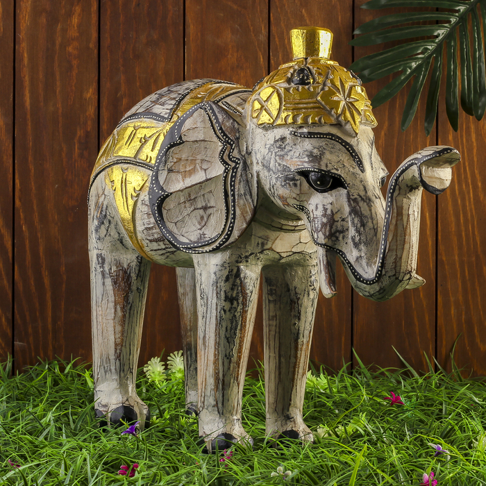 Сувенир дерево "Серый слоник" 45х16х40 см