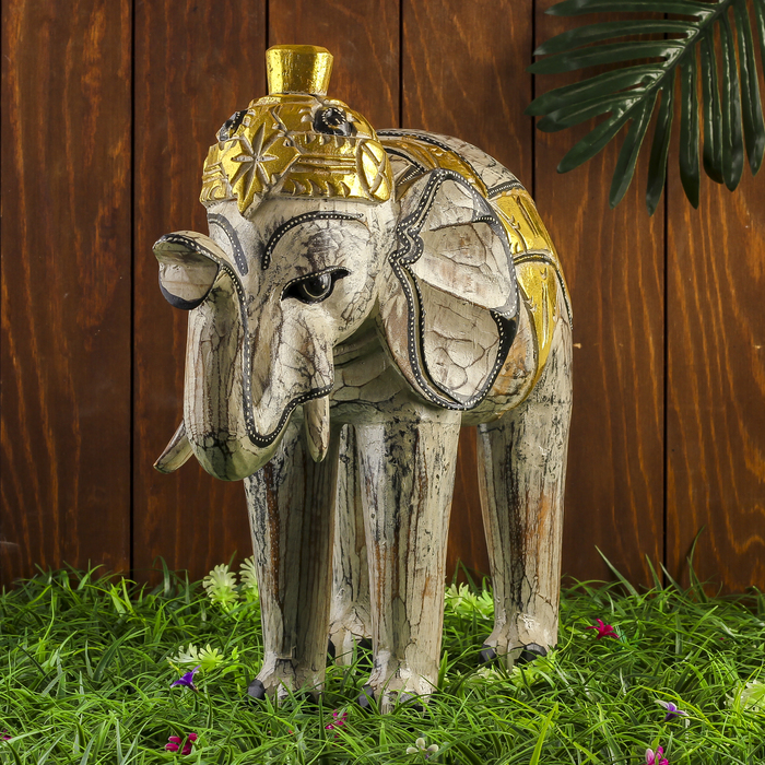 Сувенир дерево "Серый слоник" 45х16х40 см