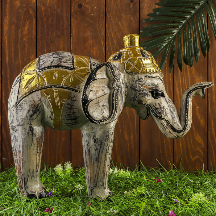 Сувенир дерево "Серый слоник" 45х16х40 см