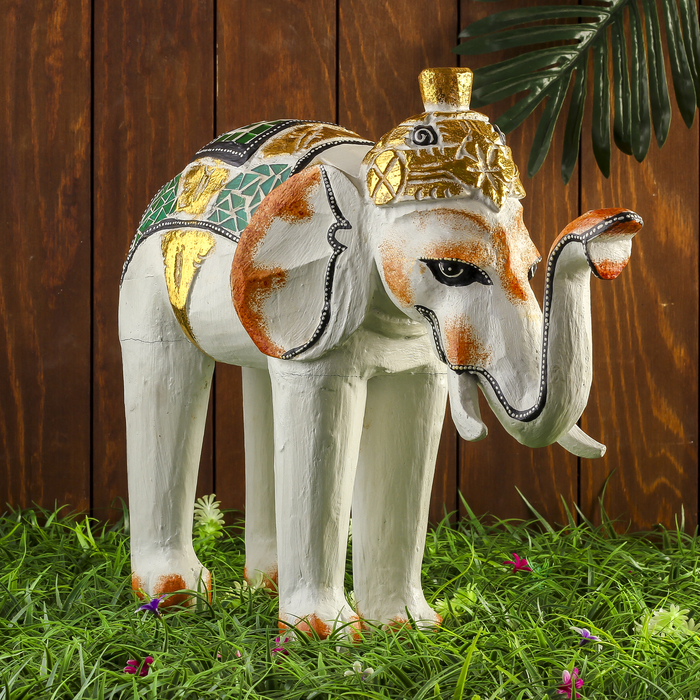 Сувенир дерево "Белый слоник" 45х16х40 см