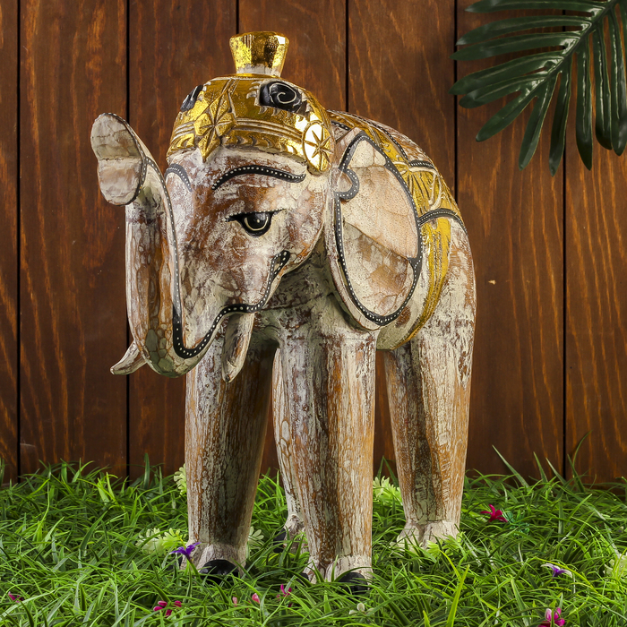 Сувенир дерево "Бежевый слоник" 45х16х40 см