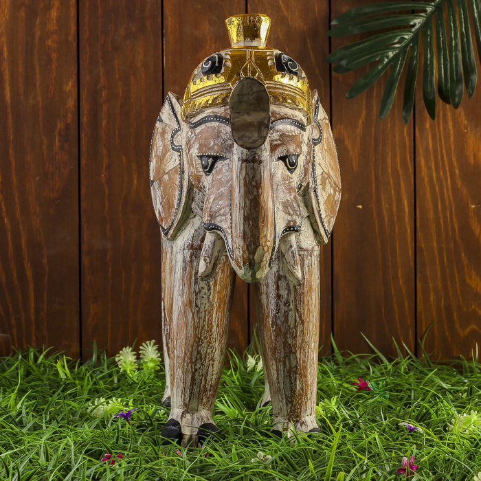 Сувенир дерево "Бежевый слоник" 45х16х40 см