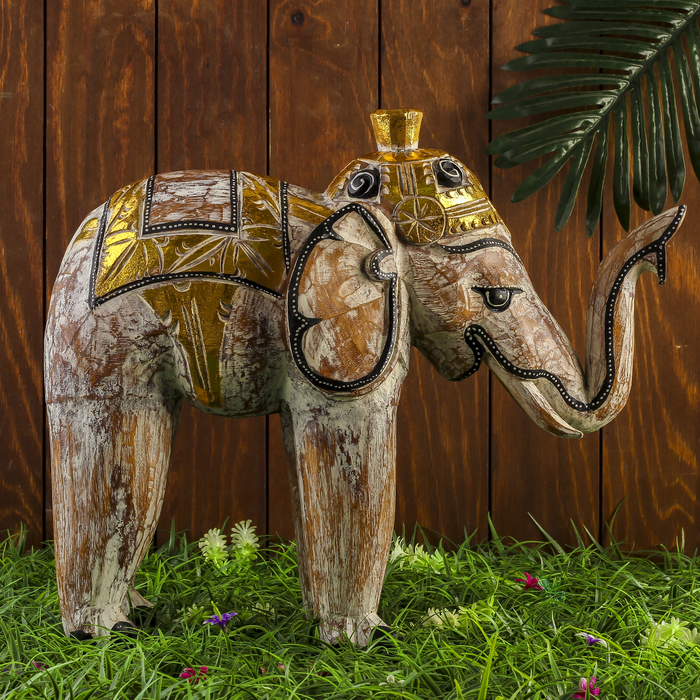 Сувенир дерево "Бежевый слоник" 45х16х40 см