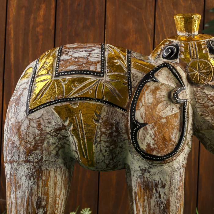 Сувенир дерево "Бежевый слоник" 45х16х40 см