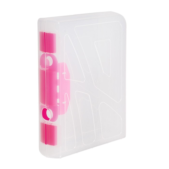 Папка-регистратор пластиковая А4 (317х270х73), 70 мм СТАММ, прозрачная, замок Neon, микс