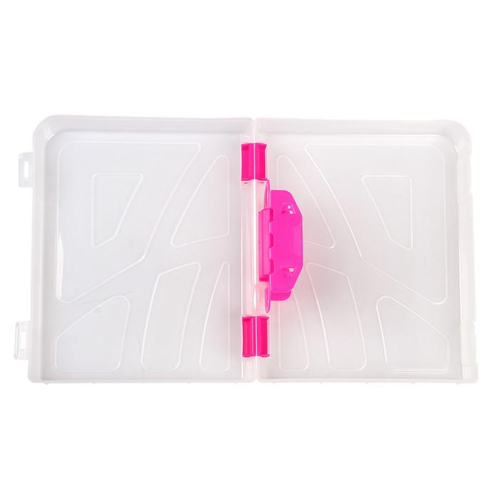 Папка-регистратор пластиковая А4 (317х270х73), 70 мм СТАММ, прозрачная, замок Neon, микс