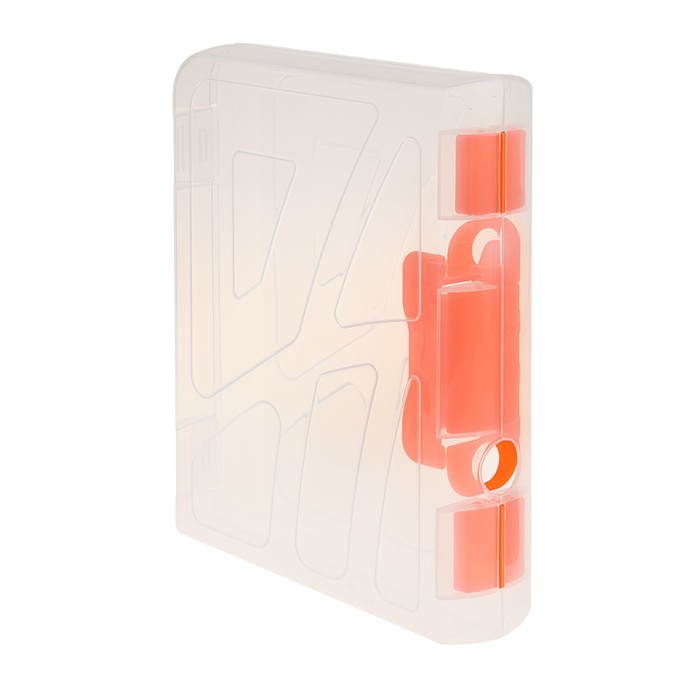 Папка-регистратор пластиковая А4 (317х270х73), 70 мм СТАММ, прозрачная, замок Neon, микс