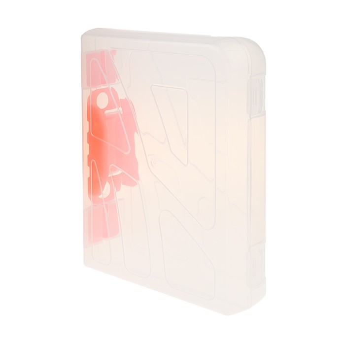 Папка-регистратор пластиковая А4 (317х270х73), 70 мм СТАММ, прозрачная, замок Neon, микс