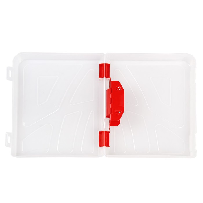 Папка-регистратор пластиковая А4 (317х270х73), 70 мм СТАММ, прозрачная, замок красный