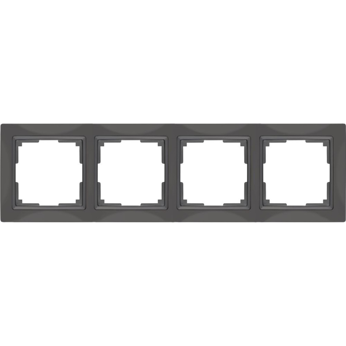 Рамка на 4 поста  WL03-Frame-04, цвет серо-коричневый