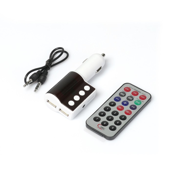 FM - трансмиттер TORSO, 12 В, 2 USB/Mp3/WMA/AUX/MicroSD