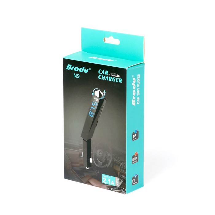 FM - трансмиттер, MP3/WMA/Bluetooth/USB/MicroSD, черный, FH-27