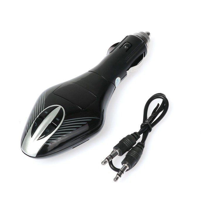 FM - трансмиттер, MP3/WMA/Bluetooth/USB/AUX/MicroSD, черный, FH-28