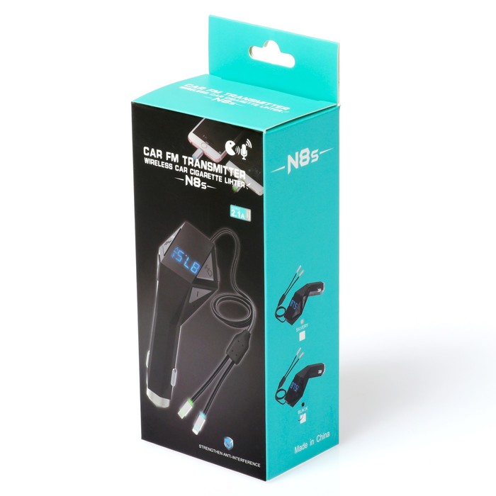 FM - трансмиттер, MP3/WMA/Bluetooth/USB/MicroSD, черный, FH-31