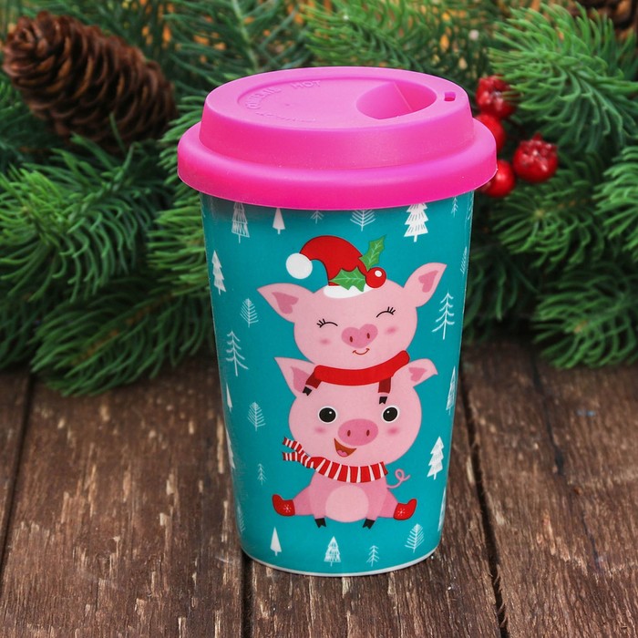 Термостакан керамический "Верных друзей в Новом году", 300 мл