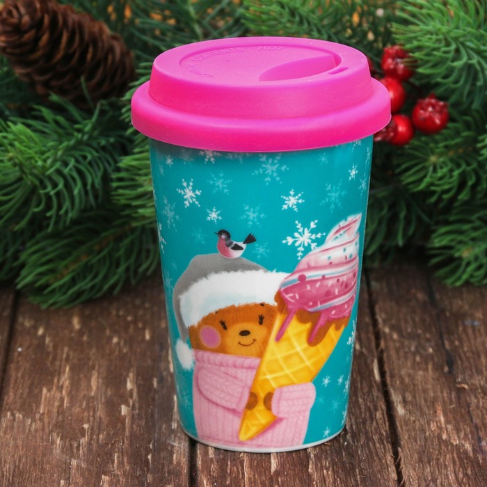 Термостакан керамический "Зимние радости", 300 мл