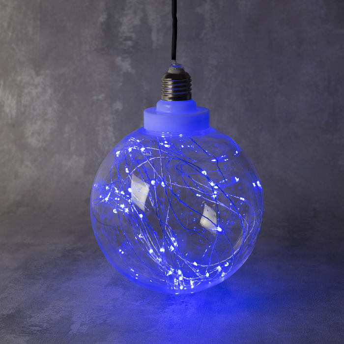 Фигура "Лампочка" 15 см, 50 LED-12V, адаптер в комплекте, СИНИЙ