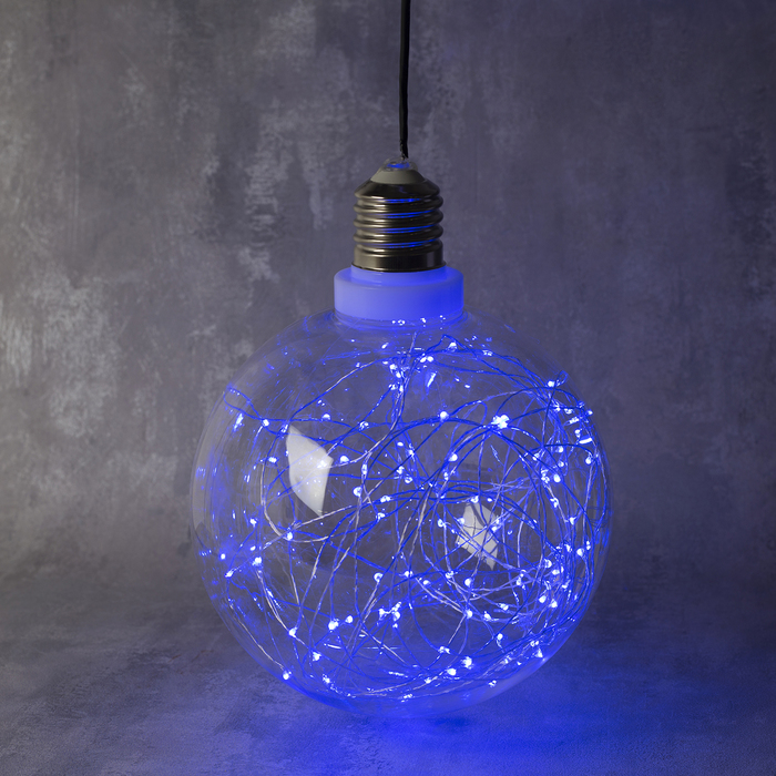 Фигура "Лампочка" 20 см, 100 LED-12V, адаптер в комплекте, СИНИЙ
