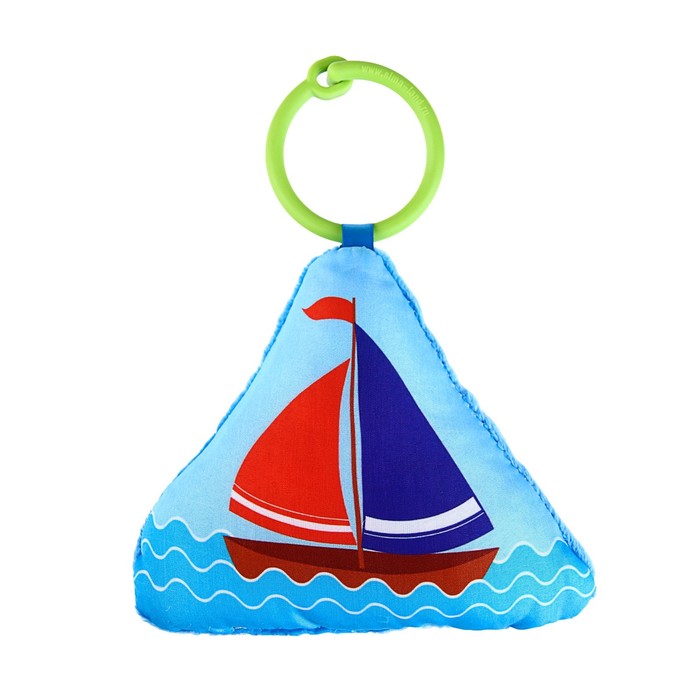 Мягкая игрушка-подвеска «Кораблик» с погремушкой