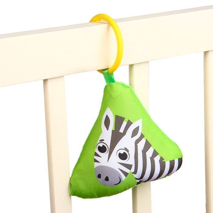 Мягкая игрушка-подвеска «Зебра» с погремушкой