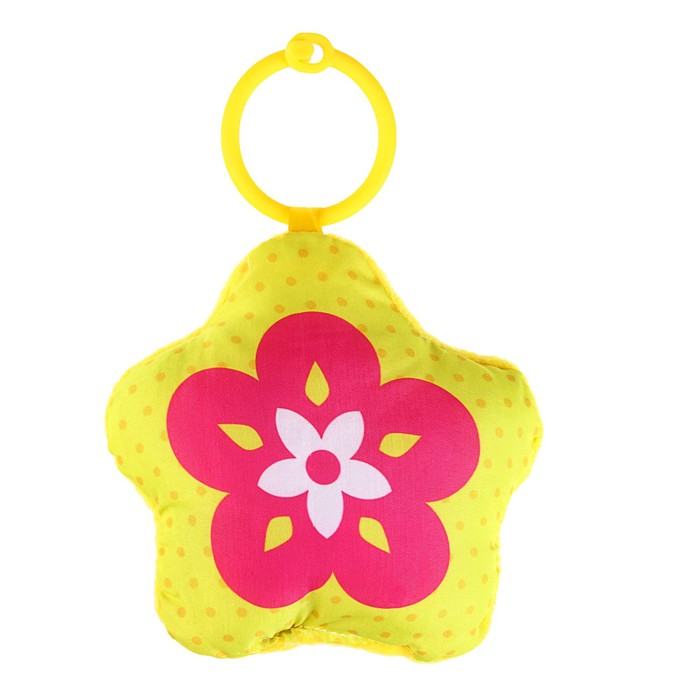 Мягкая игрушка-подвеска «Цветочек» с погремушкой
