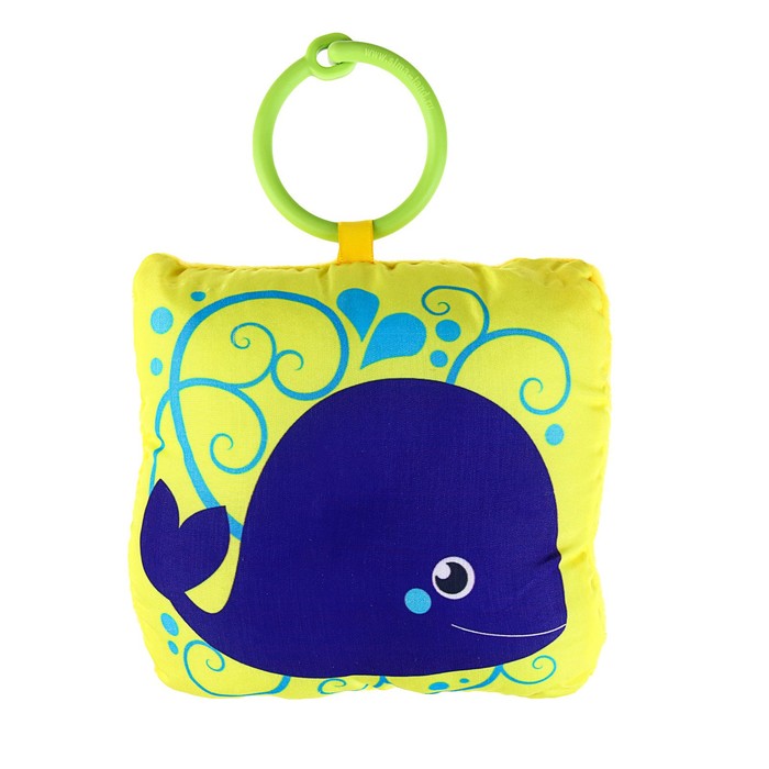 Мягкая игрушка-подвеска «Кит» с погремушкой