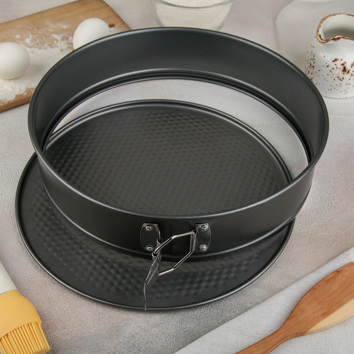 Форма для выпечки с а/п покрытием, переносная "Жаклин" с крышкой 27,5х7,5 см цвет МИКС