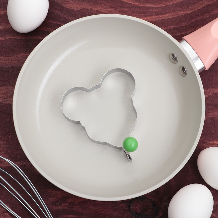 Форма для яичницы и оладьев "Мышка" 8,8х10,5х1,4 см