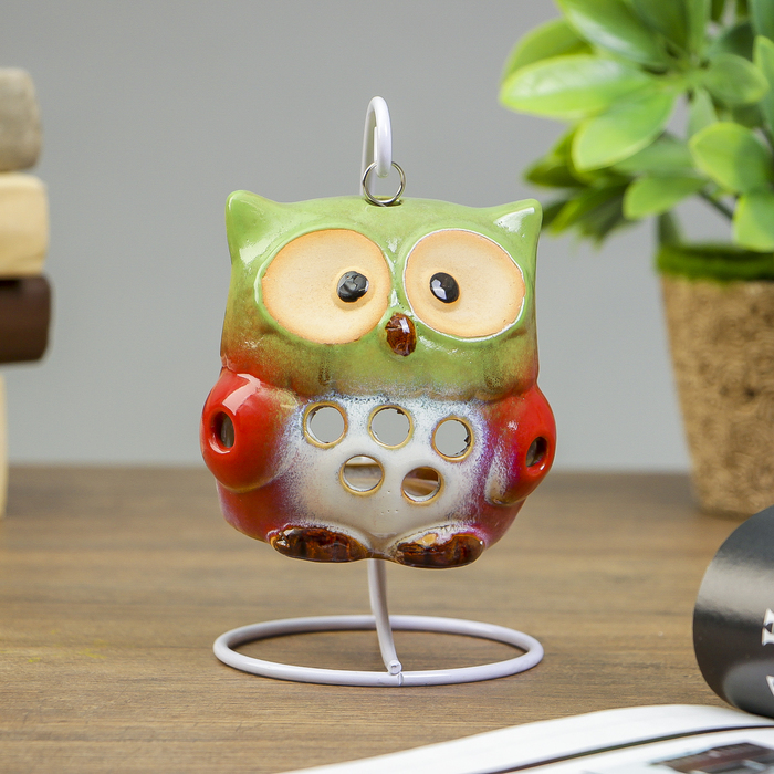 Подсвечник керамика 1 свеча "Совёнок" 15х11,5х8 см